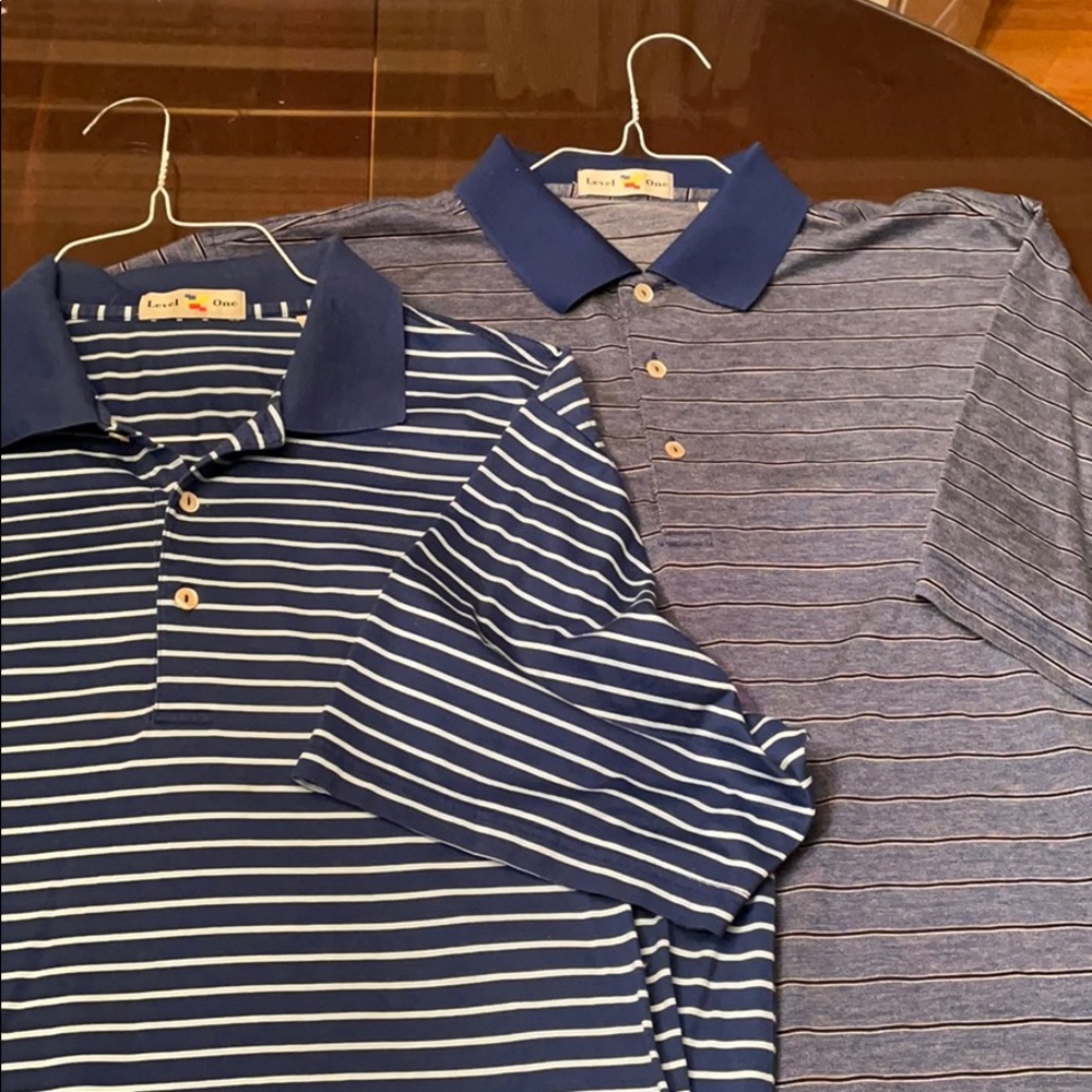 Level One Golf Shirts- Lot of 2 Size L
